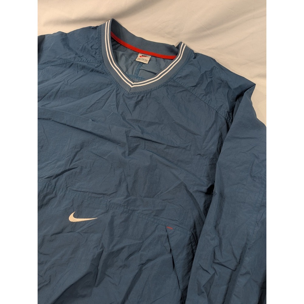 Vintage Nike Center Swoosh Pullover Windbreaker Jacket 90s Blue White Size XXL